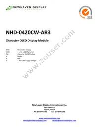 NHD-0420CW-AR3 Datasheet Cover