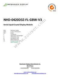 NHD-0420D3Z-FL-GBW-V3 Datasheet Cover