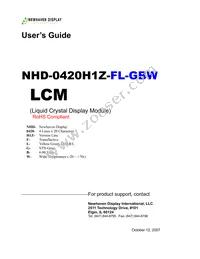 NHD-0420H1Z-FL-GBW Datasheet Cover