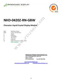 NHD-0420Z-RN-GBW Datasheet Cover