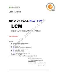 NHD-0440AZ-FSW-FBW Datasheet Cover