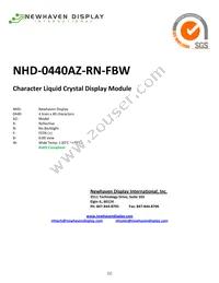 NHD-0440AZ-RN-FBW Datasheet Cover