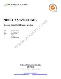 NHD-1.27-12896UGC3 Datasheet Cover