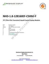 NHD-1.8-128160EF-CSXN#-F Datasheet Cover