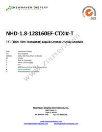 NHD-1.8-128160EF-CTXI#-T Datasheet Cover