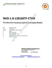 NHD-1.8-128160TF-CTXI# Datasheet Cover