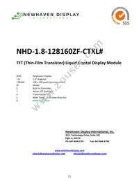 NHD-1.8-128160ZF-CTXL# Datasheet Cover