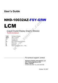 NHD-10032AZ-FSY-GBW Datasheet Cover