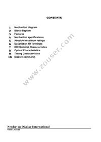 NHD-12032BZ-FSW-GBW Datasheet Page 2