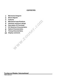 NHD-12032BZ-FSY-YBW Datasheet Page 2