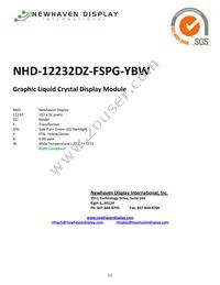 NHD-12232DZ-FSPG-YBW Datasheet Cover