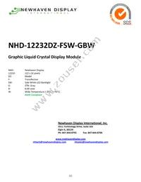 NHD-12232DZ-FSW-GBW Datasheet Cover