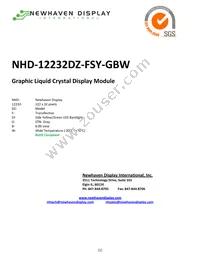 NHD-12232DZ-FSY-GBW Datasheet Cover