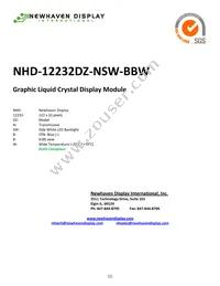 NHD-12232DZ-NSW-BBW Datasheet Cover