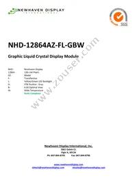 NHD-12864AZ-FL-GBW Datasheet Cover