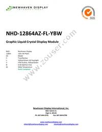 NHD-12864AZ-FL-YBW Datasheet Cover