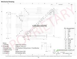 NHD-12864AZ-FL-YBW Datasheet Page 3