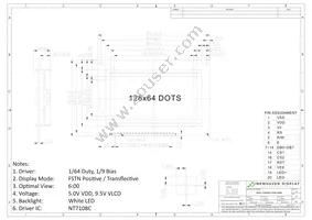 NHD-12864AZ-FSW-FBW Datasheet Page 3