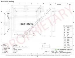 NHD-12864AZ-FSW-GBW-VZ Datasheet Page 3