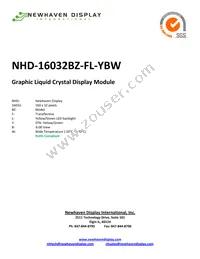 NHD-16032BZ-FL-YBW Datasheet Cover