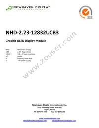 NHD-2.23-12832UCB3 Datasheet Cover