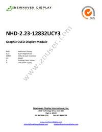 NHD-2.23-12832UCY3 Datasheet Cover