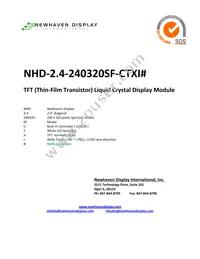 NHD-2.4-240320SF-CTXI# Datasheet Cover