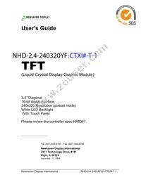 NHD-2.4-240320YF-CTXI#-T-1 Datasheet Cover