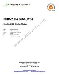 NHD-2.8-25664UCB2 Datasheet Cover