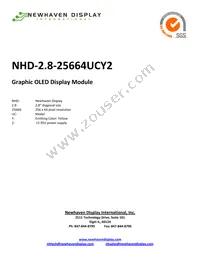 NHD-2.8-25664UCY2 Datasheet Cover