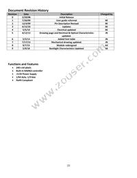 NHD-24064CZ-FSW-GBW Datasheet Page 2