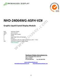 NHD-24064WG-ASFH-VZ# Datasheet Cover