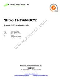 NHD-3.12-25664UCY2 Datasheet Cover