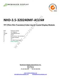 NHD-3.5-320240MF-ASXN# Datasheet Cover