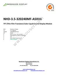 NHD-3.5-320240MF-ASXV# Datasheet Cover