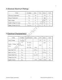 NHD-320240WG-BXFGH-VZ# Datasheet Page 5