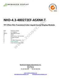 NHD-4.3-480272EF-ASXN#-T Datasheet Cover