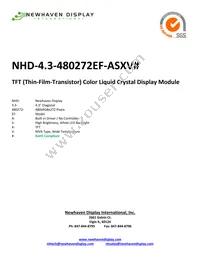 NHD-4.3-480272EF-ASXV# Datasheet Cover