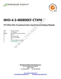 NHD-4.3-480800EF-CTXP# Datasheet Cover