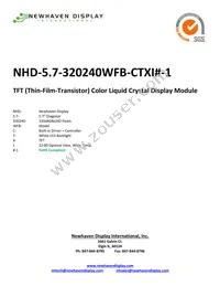 NHD-5.7-320240WFB-CTXI #-1 Datasheet Cover