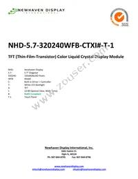 NHD-5.7-320240WFB-CTXI#-T-1 Datasheet Cover
