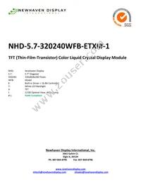 NHD-5.7-320240WFB-ETXI #-1 Cover