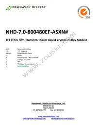 NHD-7.0-800480EF-ASXN# Datasheet Cover
