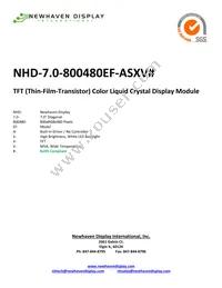 NHD-7.0-800480EF-ASXV# Datasheet Cover