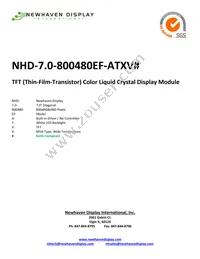NHD-7.0-800480EF-ATXV# Datasheet Cover