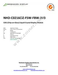 NHD-C0216CIZ-FSW-FBW-3V3 Datasheet Cover