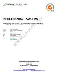 NHD-C0220AZ-FSW-FTW Datasheet Cover