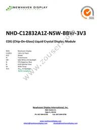 NHD-C12832A1Z-NSW-BBW-3V3 Datasheet Cover