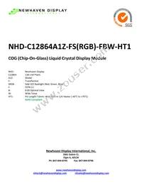 NHD-C12864A1Z-FS(RGB)-FBW-HT1 Datasheet Cover