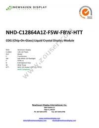 NHD-C12864A1Z-FSW-FBW-HTT Cover